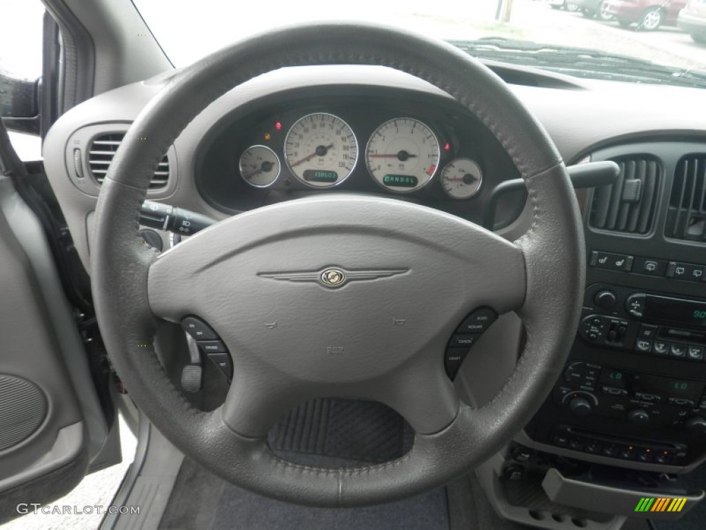2003 Chrysler Town & Country Limited AWD Gray Steering Wheel Photo #82746337