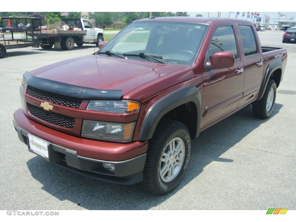 2009 Colorado LT Crew Cab 4x4 - Deep Ruby Red Metallic / Ebony photo #1