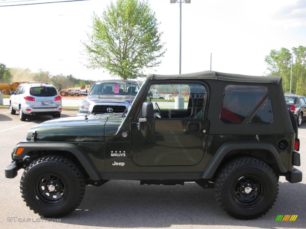 2005 Wrangler Willys Edition 4x4 - Moss Green Pearlcoat / Camouflage photo #5