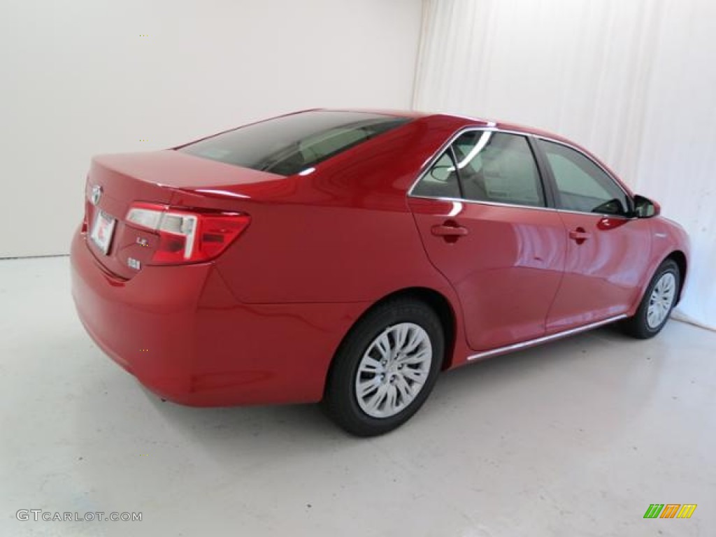 2013 Camry Hybrid LE - Barcelona Red Metallic / Ivory photo #18