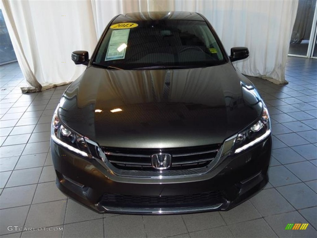 2013 Accord EX-L V6 Sedan - Hematite Metallic / Black photo #4