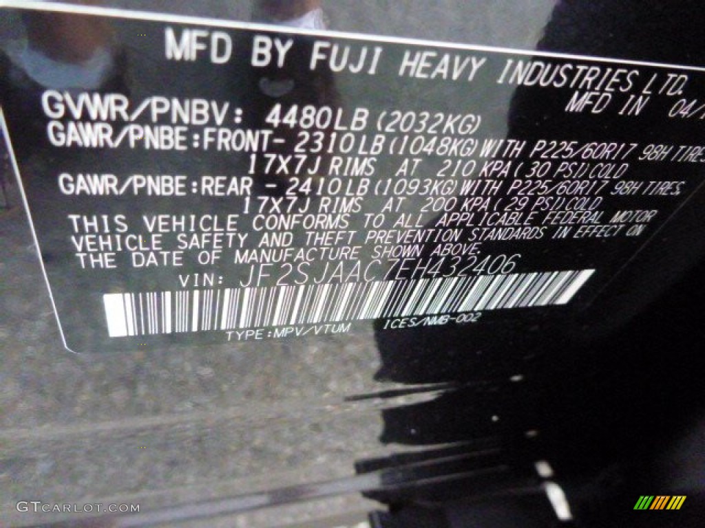 2014 Forester 2.5i - Dark Gray Metallic / Platinum photo #16