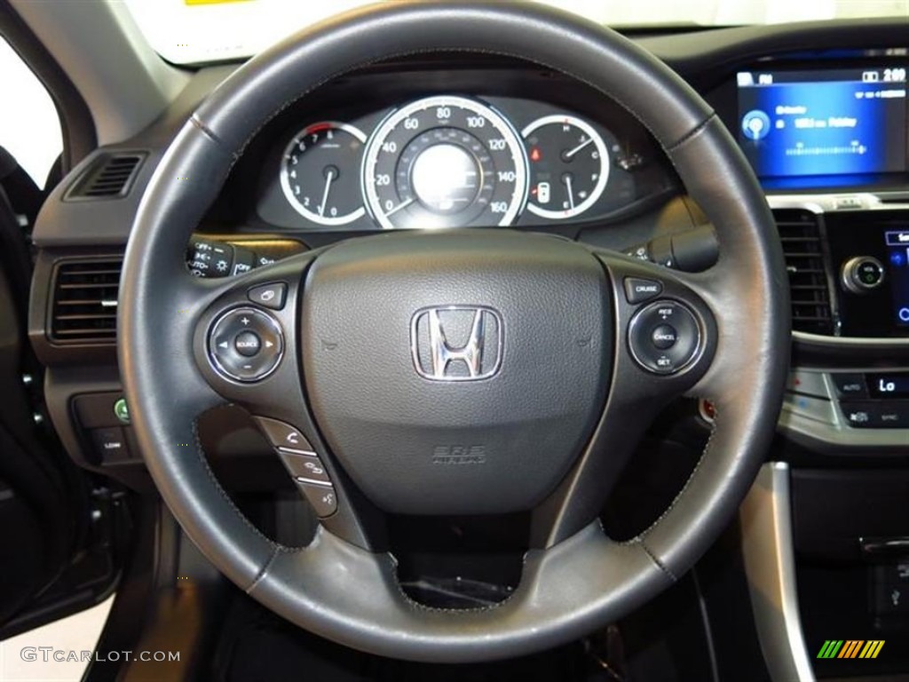 2013 Accord EX-L V6 Sedan - Hematite Metallic / Black photo #24