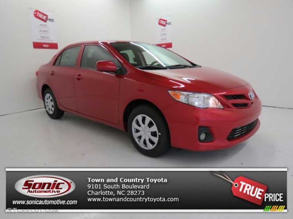 2013 Corolla L - Barcelona Red Metallic / Bisque photo #1