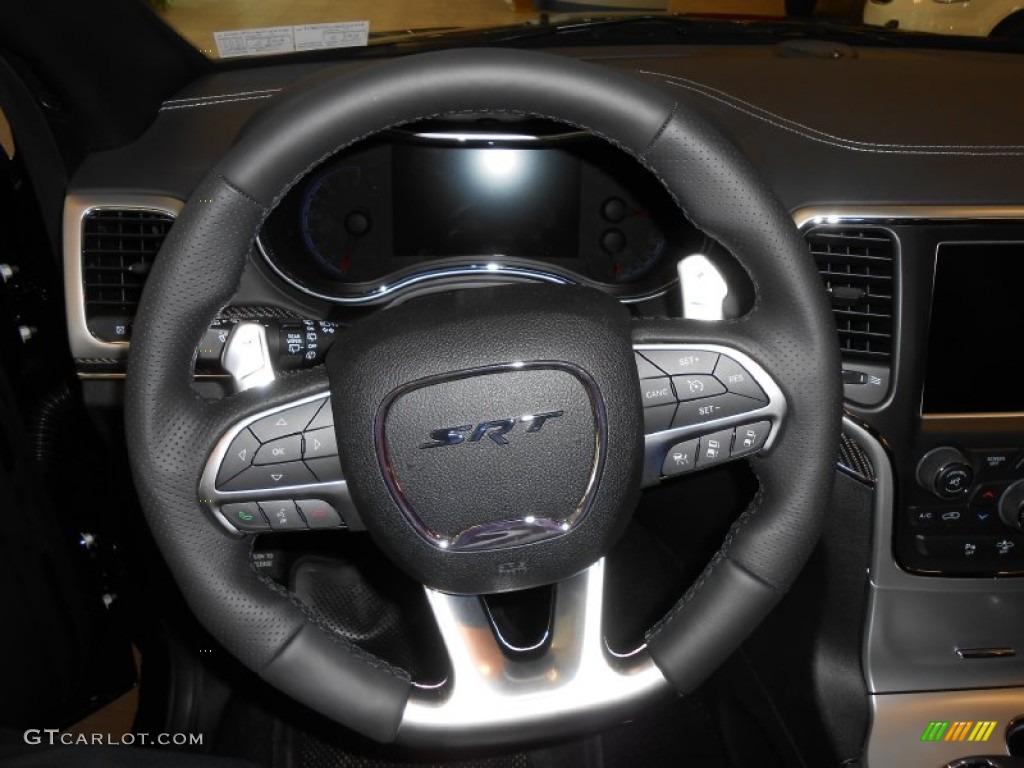 2014 Jeep Grand Cherokee SRT 4x4 SRT Morocco Black Steering Wheel Photo #82753861