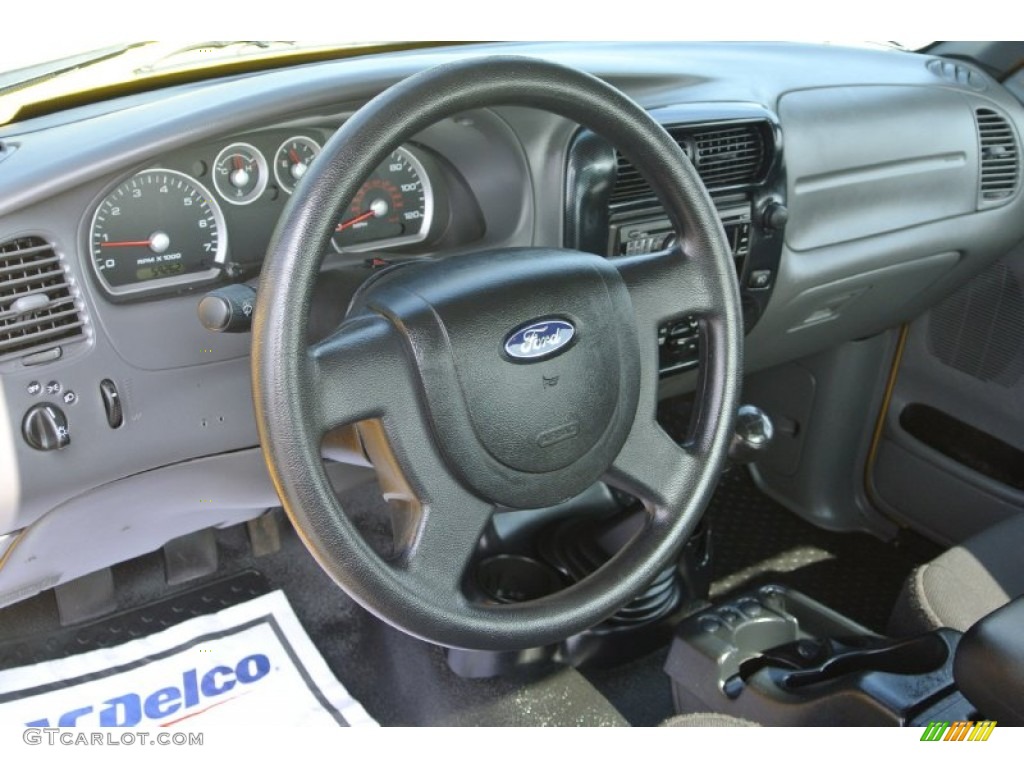 2006 Ford Ranger STX Regular Cab Ebony Black/Blue Dashboard Photo #82756125