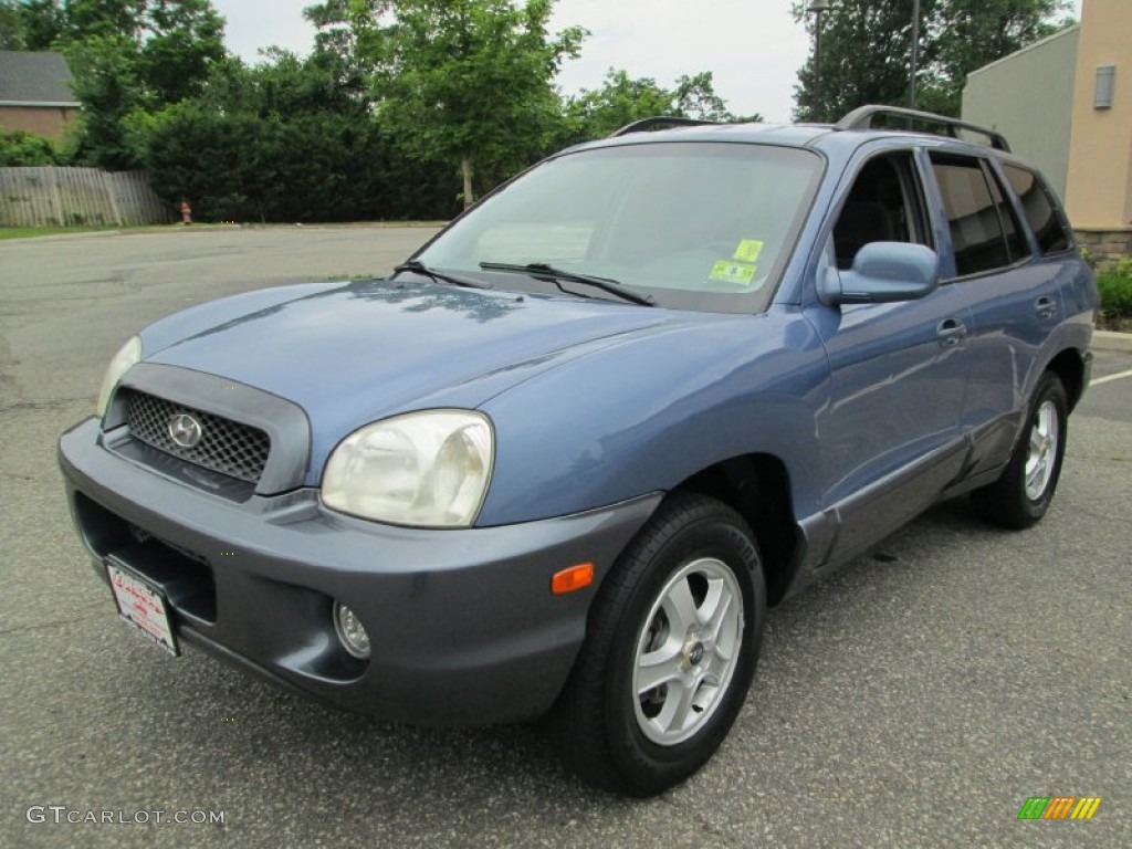2003 Santa Fe GLS - Crystal Blue / Gray photo #2