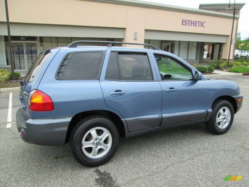 2003 Santa Fe GLS - Crystal Blue / Gray photo #8
