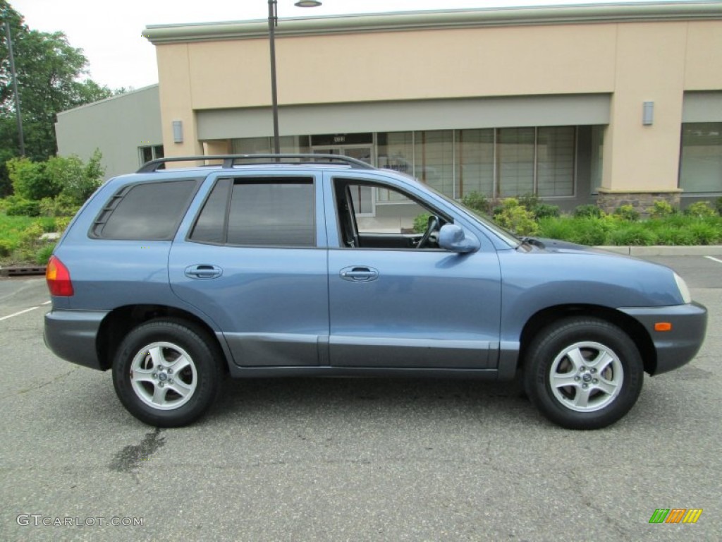 2003 Santa Fe GLS - Crystal Blue / Gray photo #9