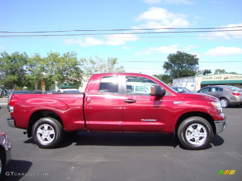 2007 Tundra SR5 Double Cab 4x4 - Salsa Red Pearl / Beige photo #8