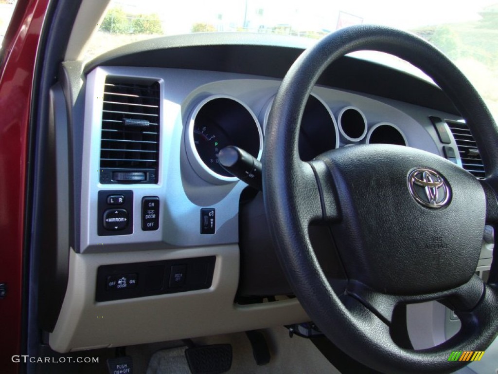 2007 Tundra SR5 Double Cab 4x4 - Salsa Red Pearl / Beige photo #11