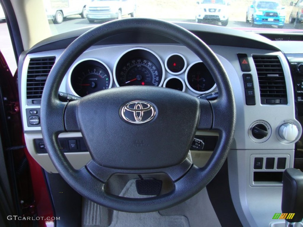 2007 Tundra SR5 Double Cab 4x4 - Salsa Red Pearl / Beige photo #13