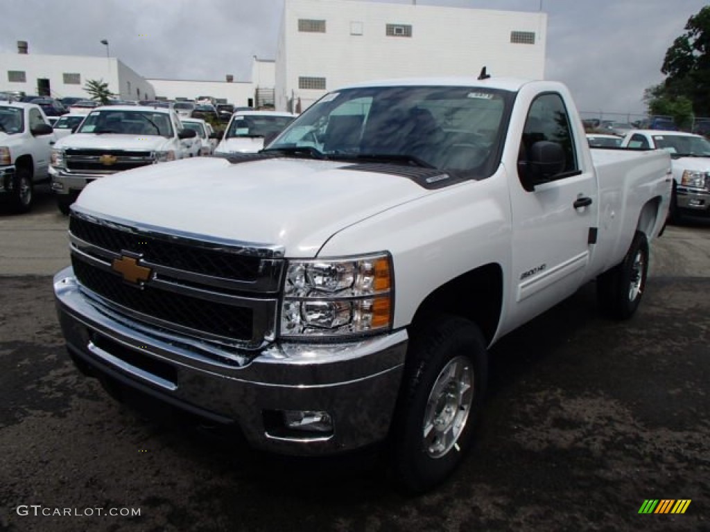Summit White 2014 Chevrolet Silverado 2500HD LT Regular Cab 4x4 Exterior Photo #82757455