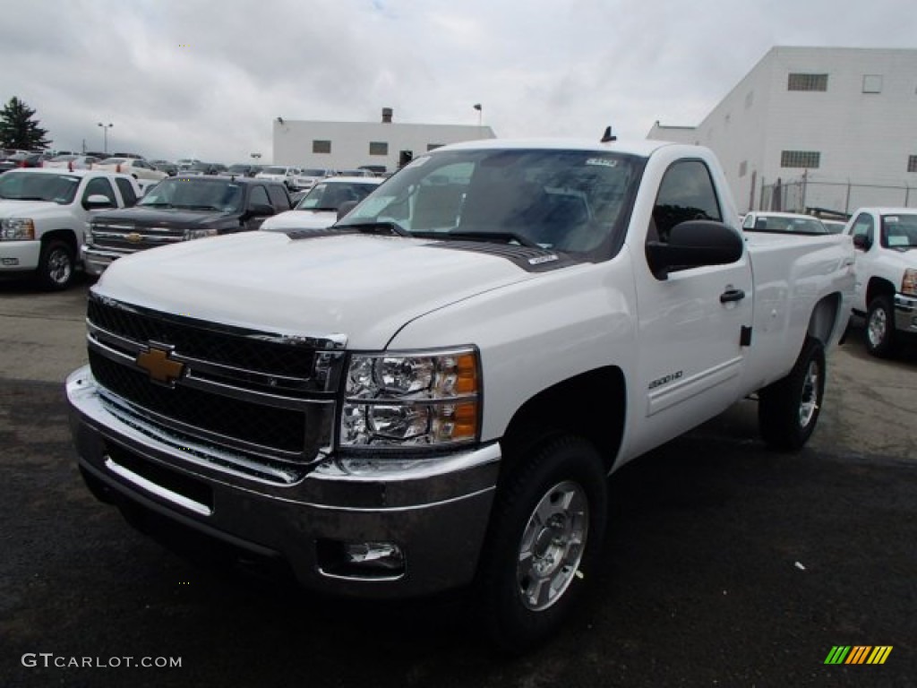 Summit White 2014 Chevrolet Silverado 2500HD LT Regular Cab 4x4 Exterior Photo #82757884