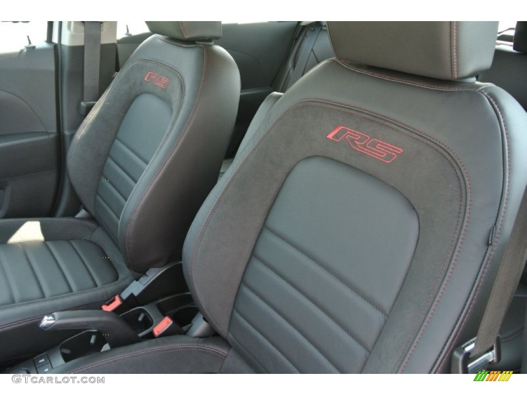 RS Jet Black Leather/Microfiber Interior 2013 Chevrolet Sonic RS Hatch Photo #82758145