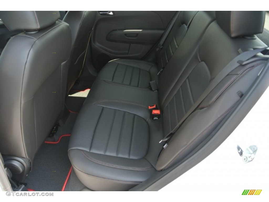 RS Jet Black Leather/Microfiber Interior 2013 Chevrolet Sonic RS Hatch Photo #82758196