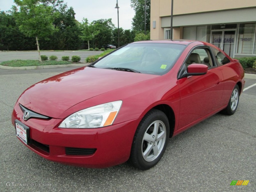 2005 Accord EX-L Coupe - San Marino Red / Ivory photo #2