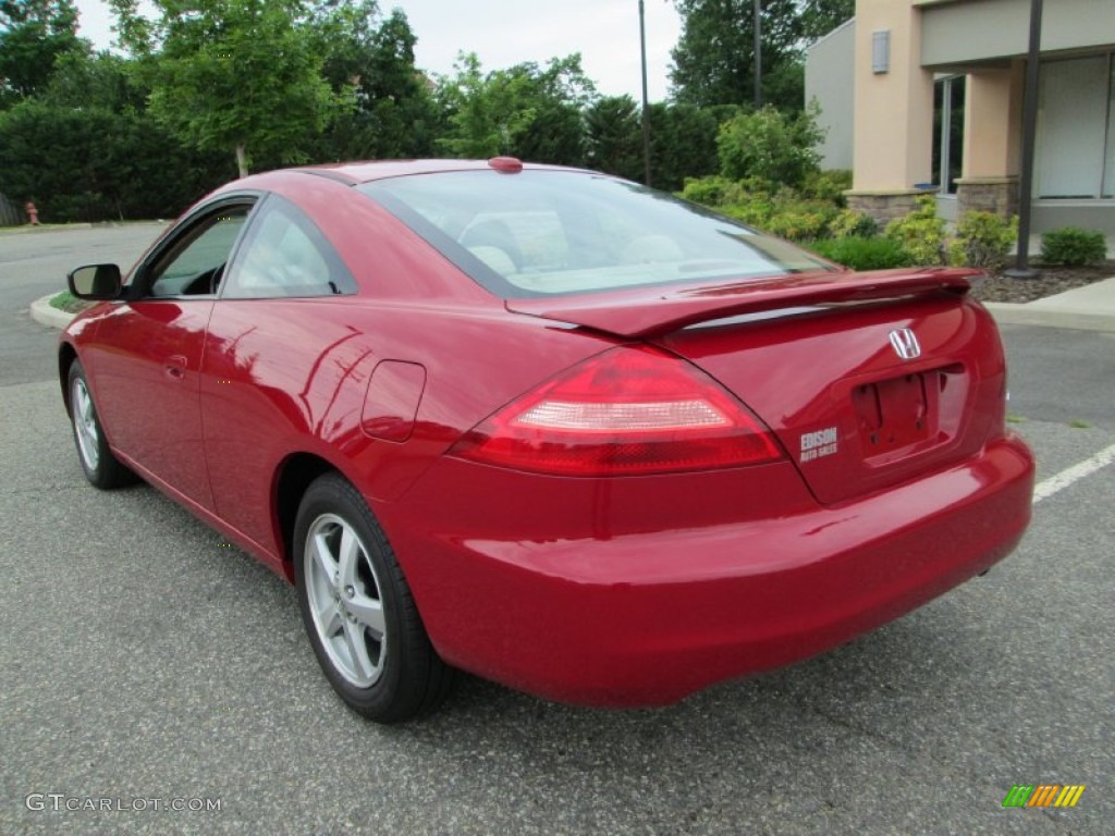 2005 Accord EX-L Coupe - San Marino Red / Ivory photo #5