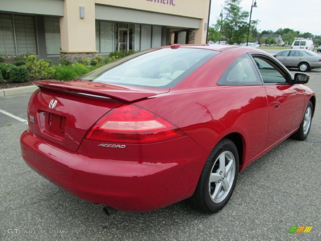 2005 Accord EX-L Coupe - San Marino Red / Ivory photo #7