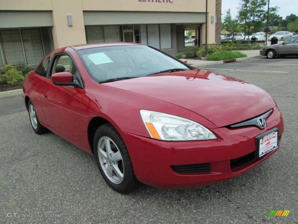 2005 Accord EX-L Coupe - San Marino Red / Ivory photo #11
