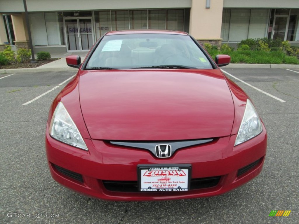 2005 Accord EX-L Coupe - San Marino Red / Ivory photo #12