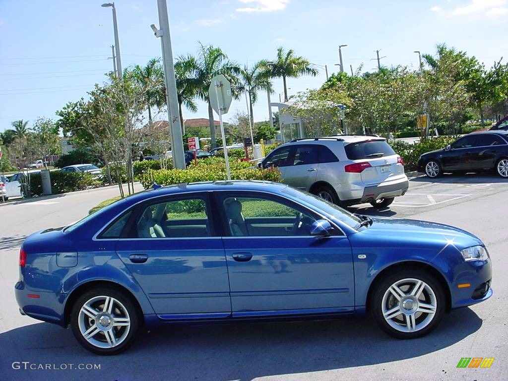 2008 A4 2.0T Special Edition Sedan - Ocean Blue Pearl Effect / Light Gray photo #6