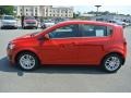 2013 Victory Red Chevrolet Sonic LT Hatch  photo #3