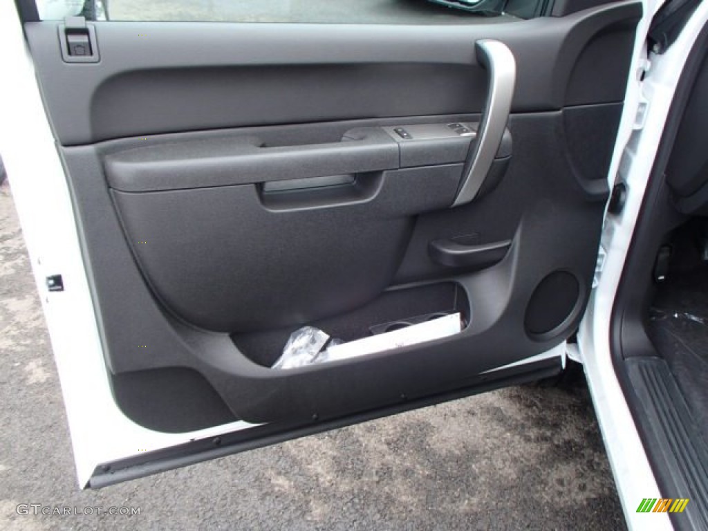 2014 Chevrolet Silverado 2500HD WT Regular Cab 4x4 Ebony Door Panel Photo #82761105
