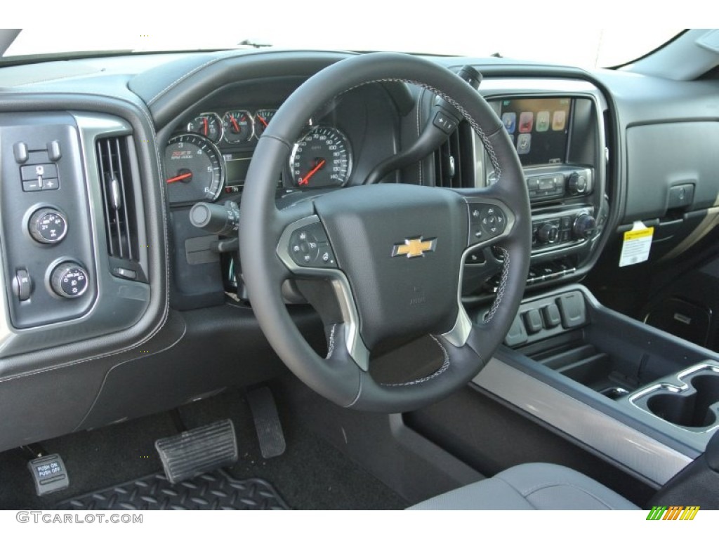 2014 Chevrolet Silverado 1500 LTZ Z71 Crew Cab 4x4 Jet Black/Dark Ash Dashboard Photo #82761760