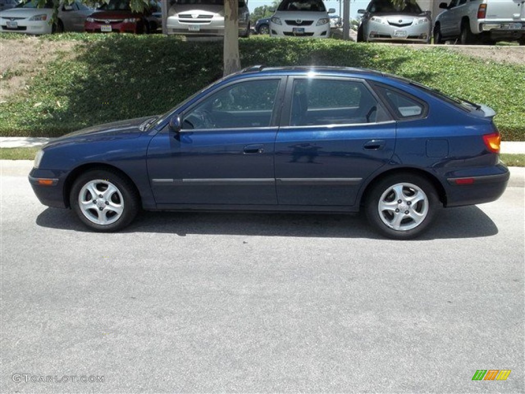 2003 Elantra GT Hatchback - Carbon Blue / Dark Gray photo #3