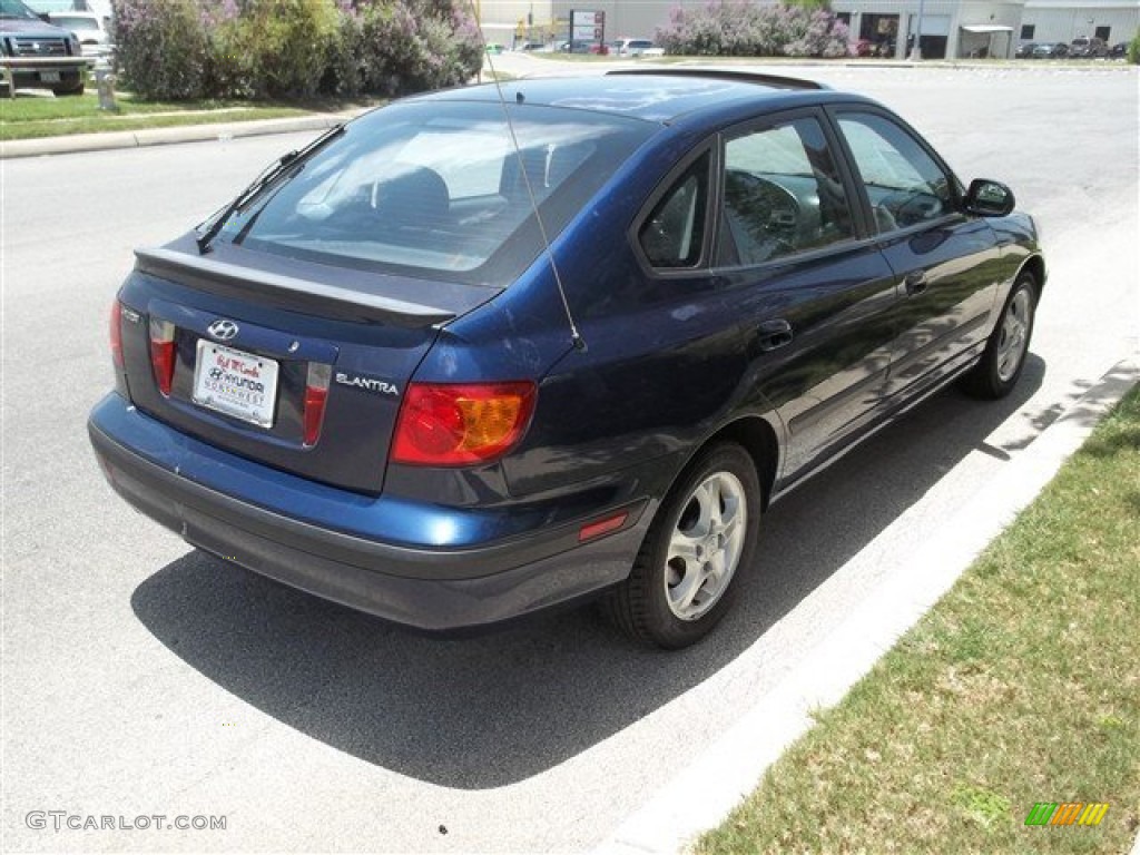 2003 Elantra GT Hatchback - Carbon Blue / Dark Gray photo #6