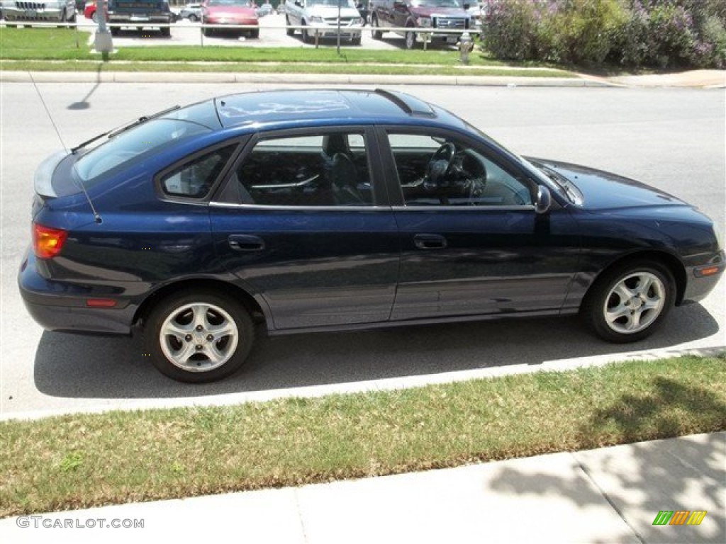 2003 Elantra GT Hatchback - Carbon Blue / Dark Gray photo #7