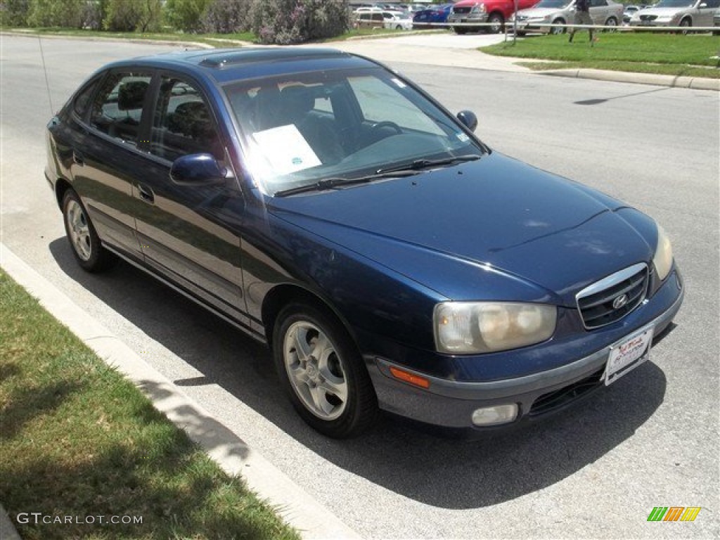 2003 Elantra GT Hatchback - Carbon Blue / Dark Gray photo #8