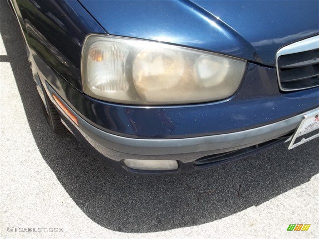 2003 Elantra GT Hatchback - Carbon Blue / Dark Gray photo #9