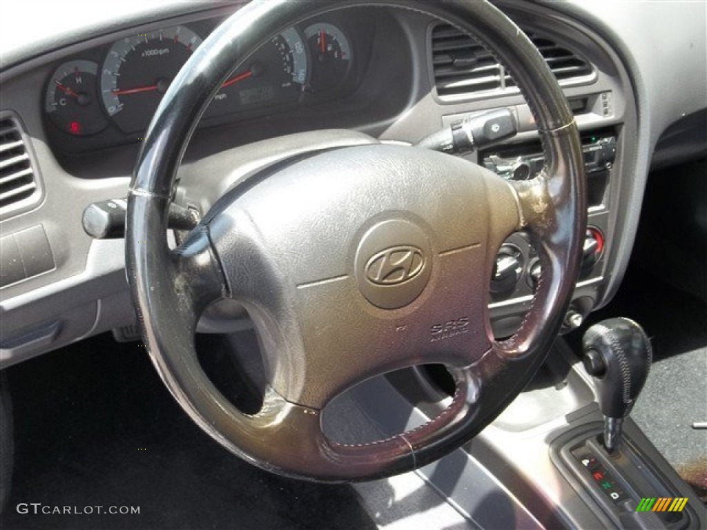 2003 Elantra GT Hatchback - Carbon Blue / Dark Gray photo #24