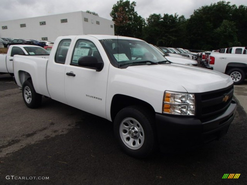 2013 Silverado 1500 Work Truck Extended Cab - Summit White / Dark Titanium photo #4