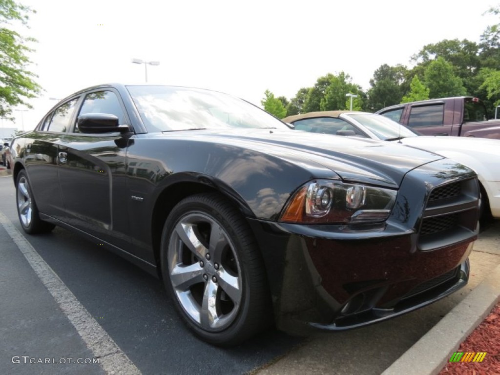 2012 Charger R/T Road and Track - Pitch Black / Black photo #4