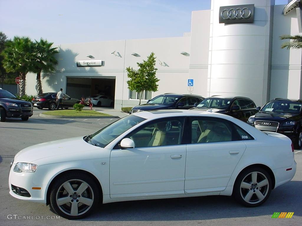 2008 A4 3.2 Sedan - Ibis White / Beige photo #2