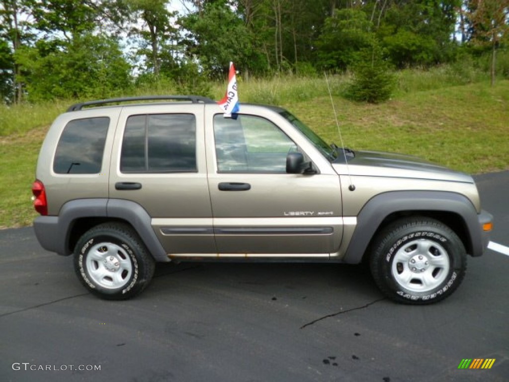 Light Khaki Metallic 2003 Jeep Liberty Sport 4x4 Exterior Photo #82769040