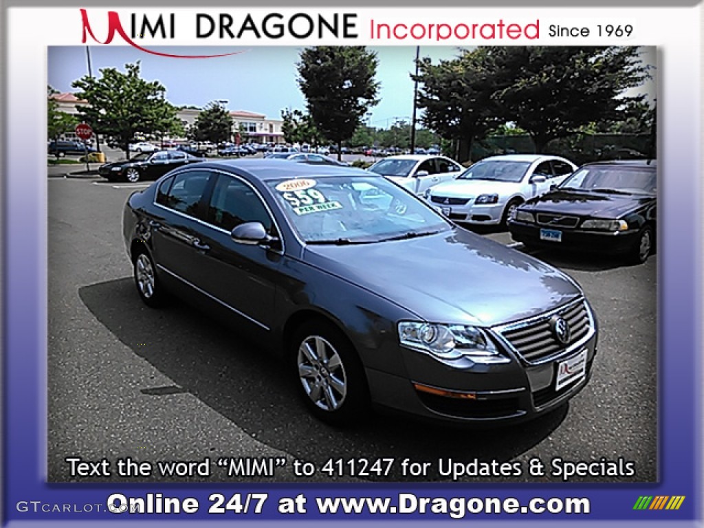 2006 Passat 2.0T Sedan - Blue Graphite Metallic / Classic Grey photo #6