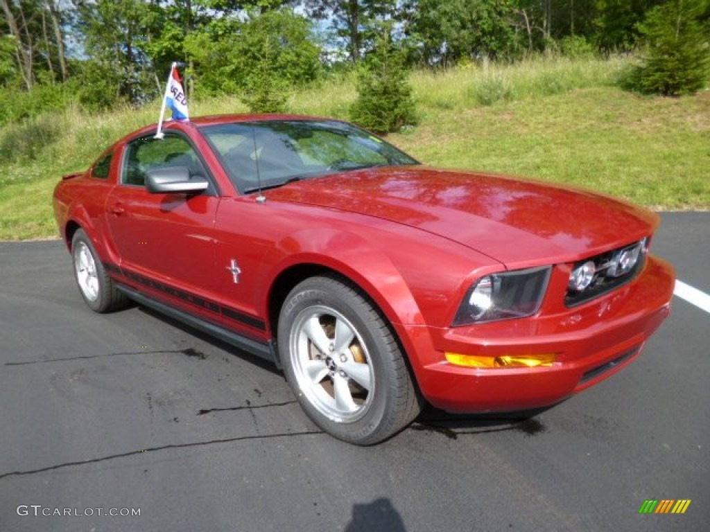 2008 Mustang V6 Premium Coupe - Dark Candy Apple Red / Dark Charcoal photo #1