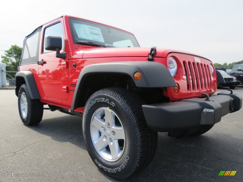 2013 Wrangler Sport S 4x4 - Rock Lobster Red / Black photo #4