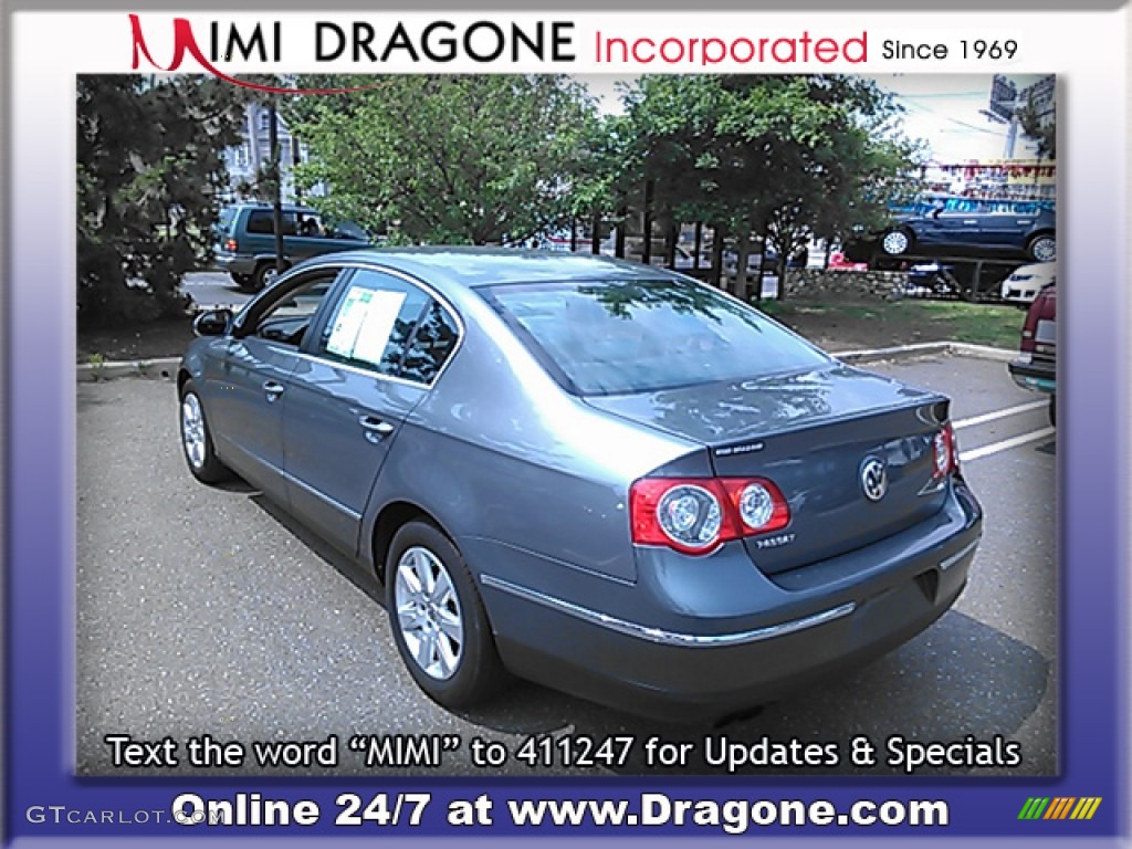2006 Passat 2.0T Sedan - Blue Graphite Metallic / Classic Grey photo #10
