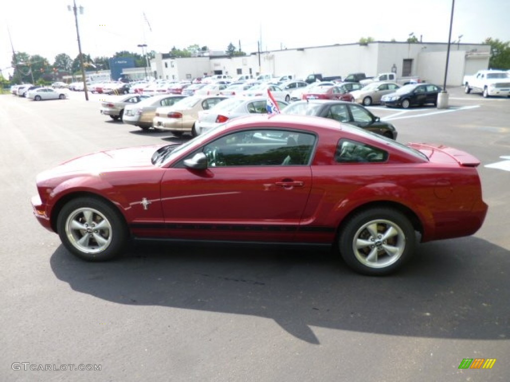 2008 Mustang V6 Premium Coupe - Dark Candy Apple Red / Dark Charcoal photo #4