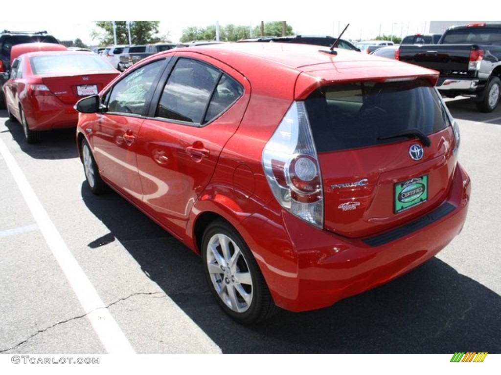 2012 Prius c Hybrid Four - Absolutely Red / Black photo #3