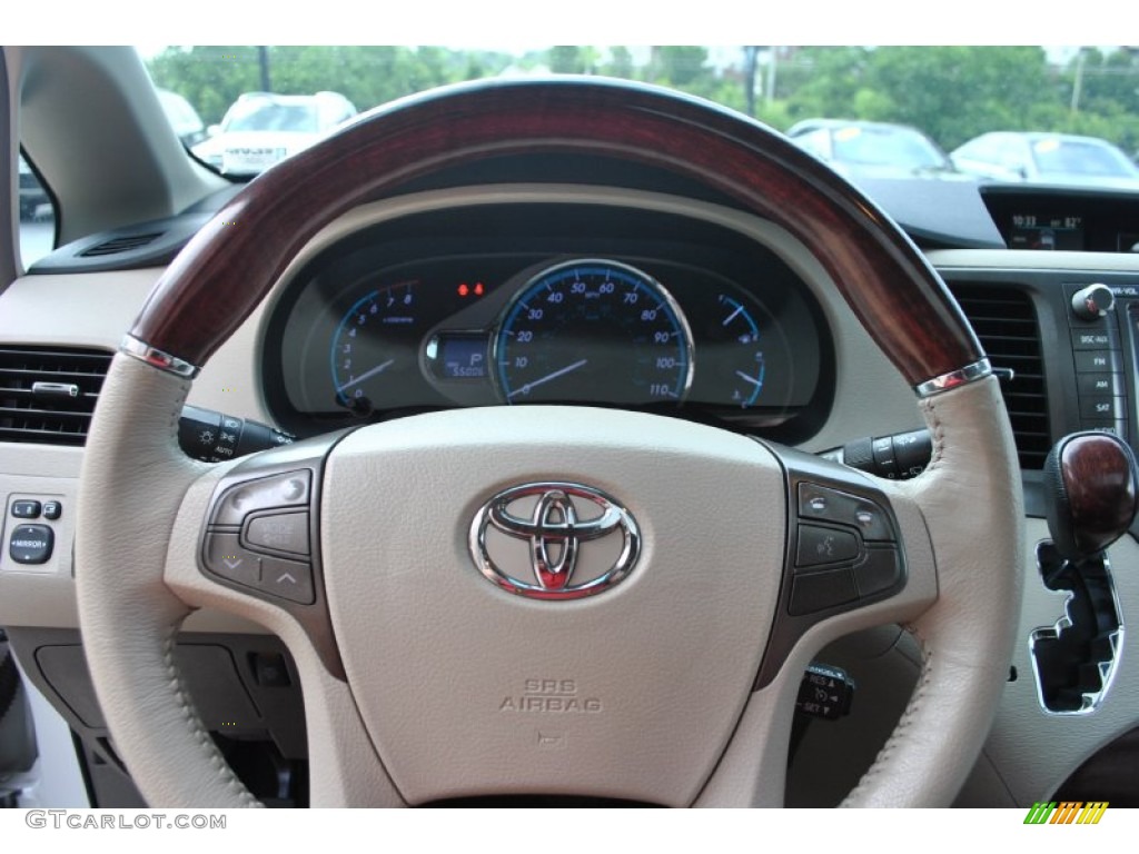 2011 Sienna Limited - Super White / Bisque photo #25