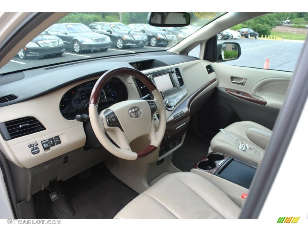 2011 Sienna Limited - Super White / Bisque photo #34