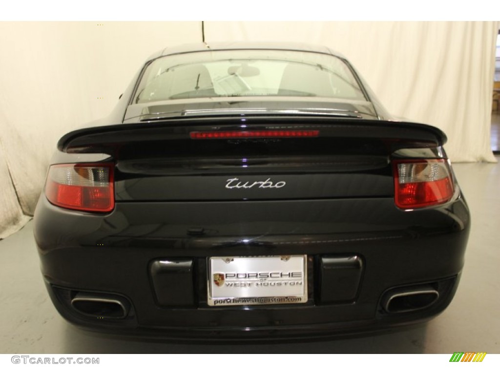 2008 911 Turbo Coupe - Black / Black photo #8