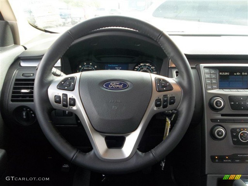 2014 Ford Flex SE Charcoal Black Steering Wheel Photo #82772730