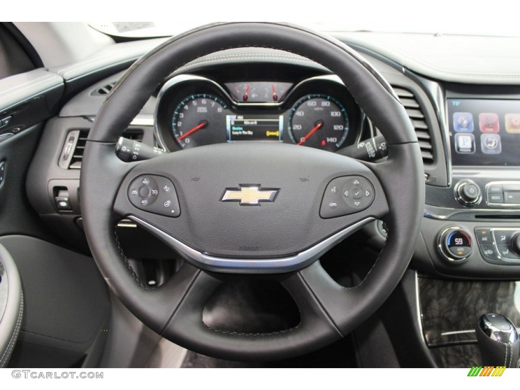 2014 Chevrolet Impala LTZ Jet Black/Dark Titanium Steering Wheel Photo #82774764